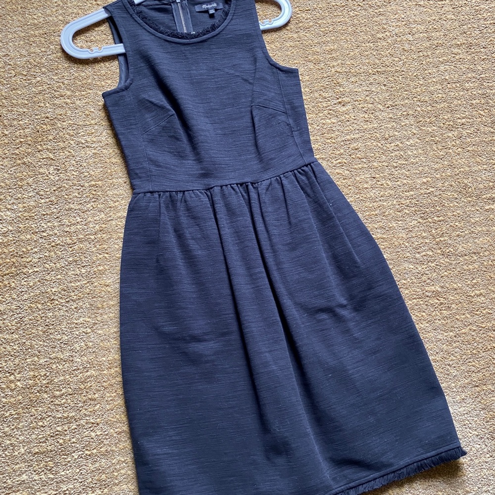 Madewell Black dress with side pockets.